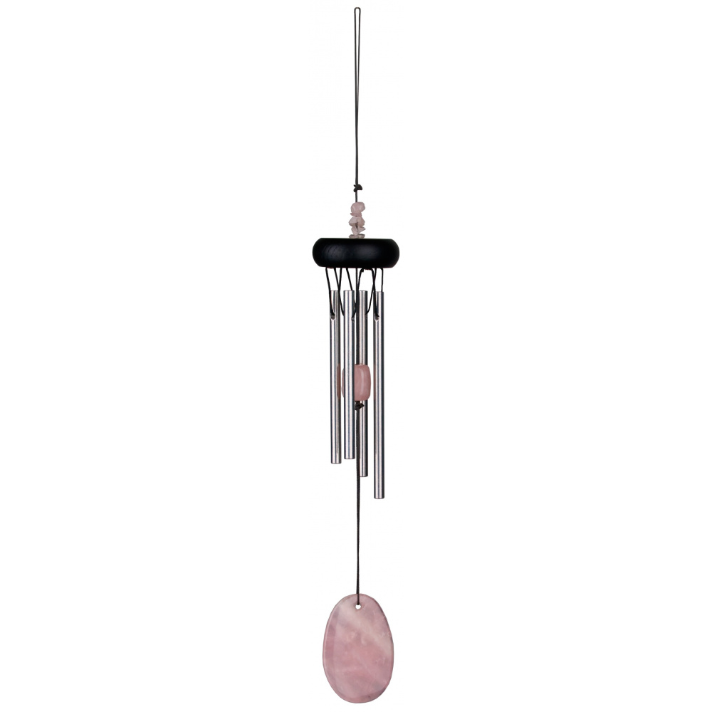 Woodstock Windspiel, 30 cm - Edelstein, Rosenquarz - Bild 2