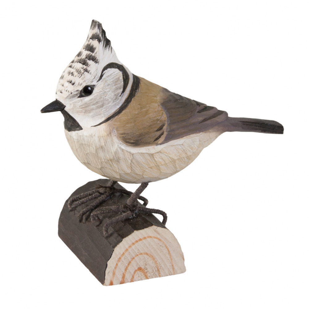 Wildlife Garden wooden bird - crested tit - Image 2