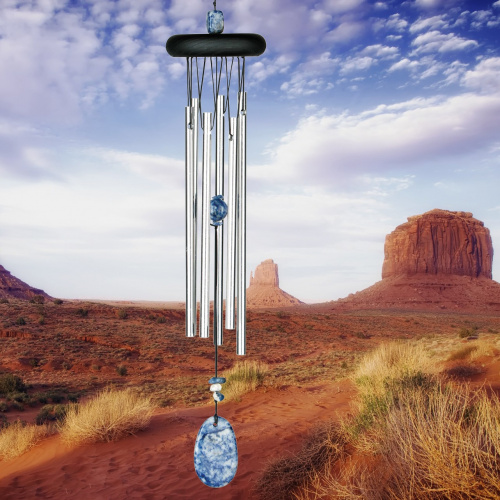 Woodstock Windspiel, 44 cm - Chakra, Lapis