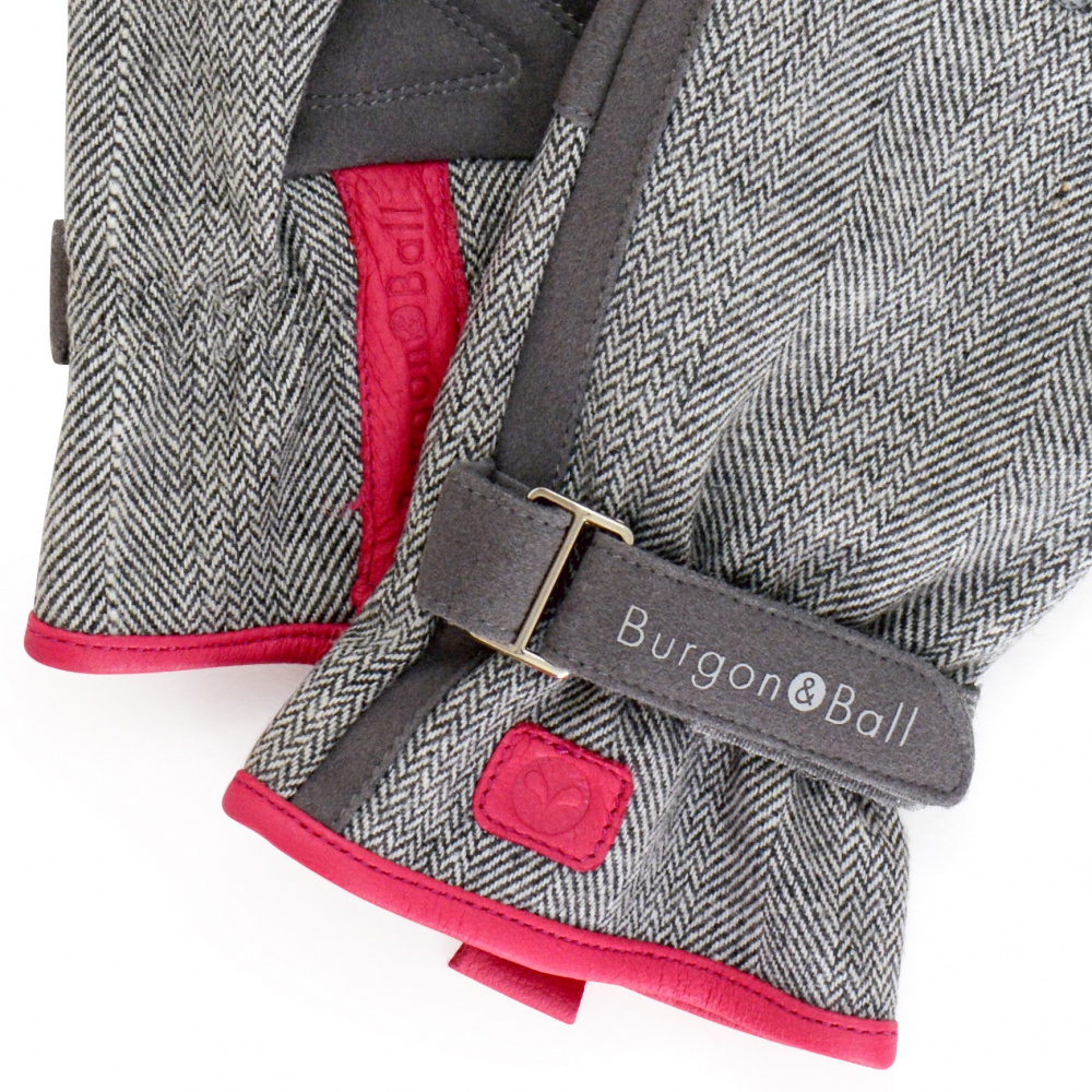 Burgon & Ball gardening gloves, ladies' - grey tweed - Image 4