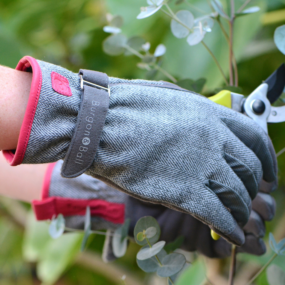 Burgon & Ball gardening gloves, ladies' - grey tweed - Image 2