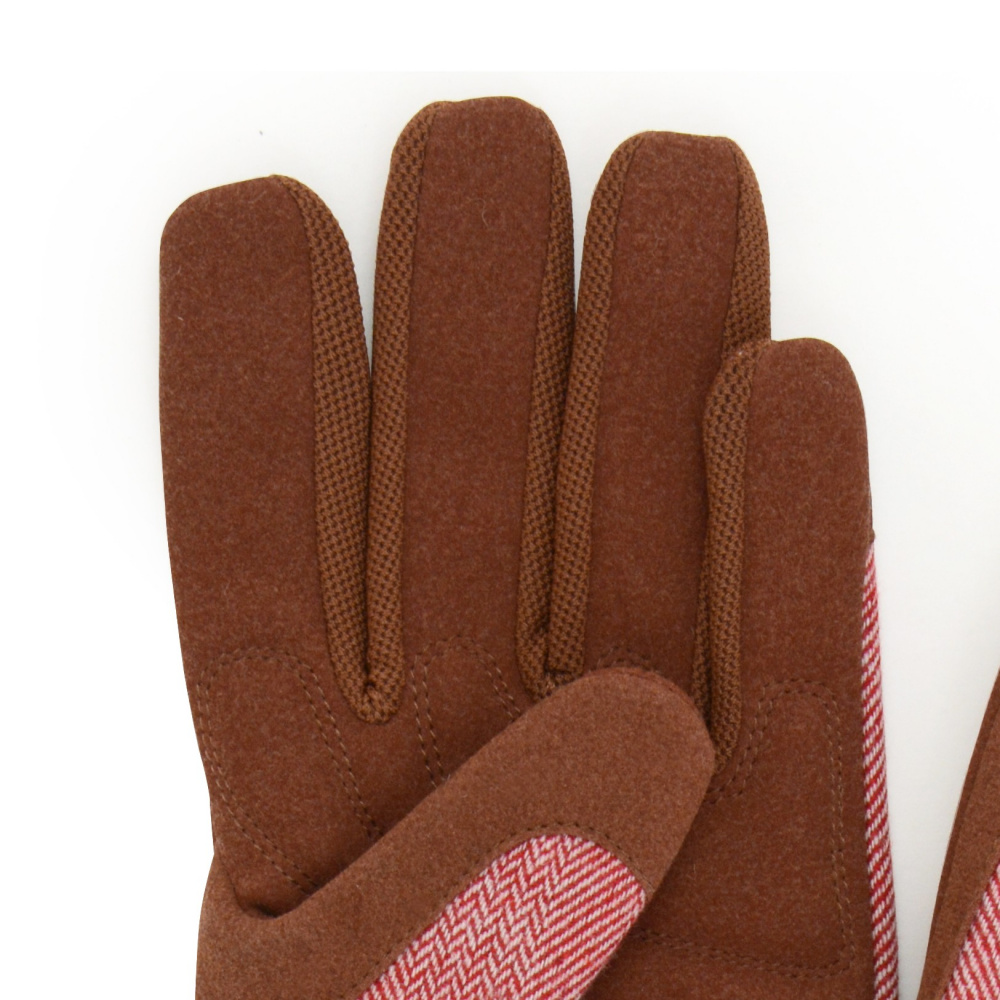 Burgon & Ball gardening gloves, women's - Red tweed - Image 4
