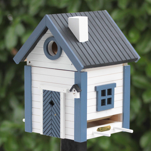 Wildlife Garden Vogelhaus/Futterautomat - weiß/blau