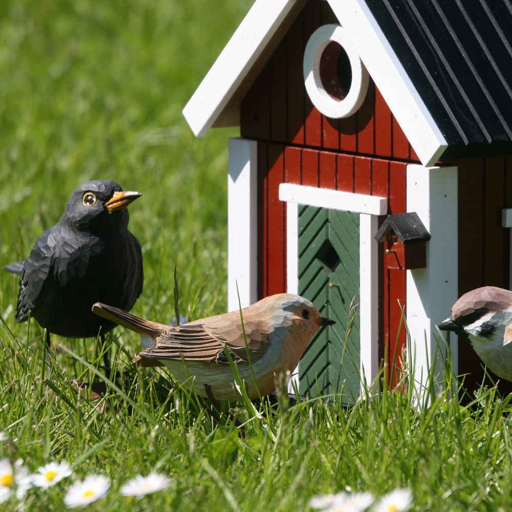 Wildlife Garden birdhouse/bird feeder - red - Image 5