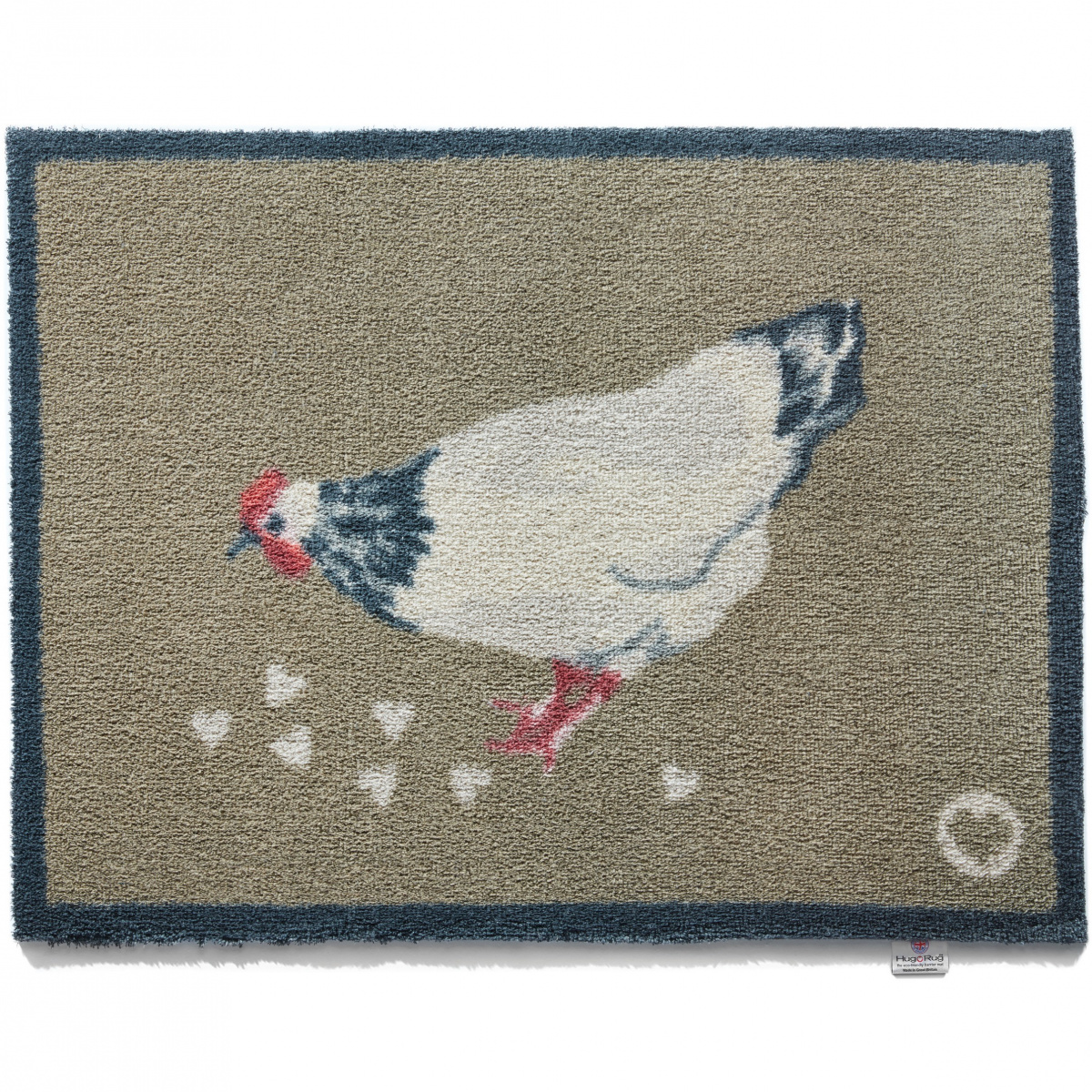 Hug Rug øko dørmåtte, 65x85 - Høne