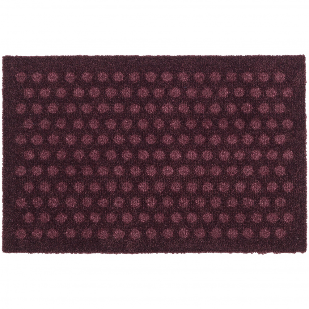 Tica doormat, dots/burgundy -  40x60