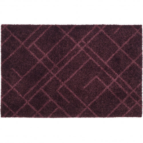 Tica Fußmatte, Linien/Burgund - 40x60