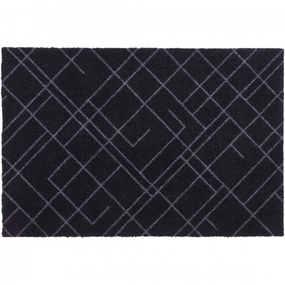 Paillasson Tica, lignes/noir - 60x90