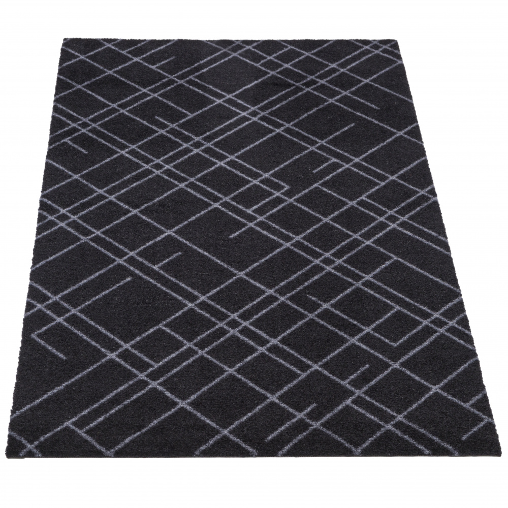 Tica door mat, lines/black - 67x120 - Image 4