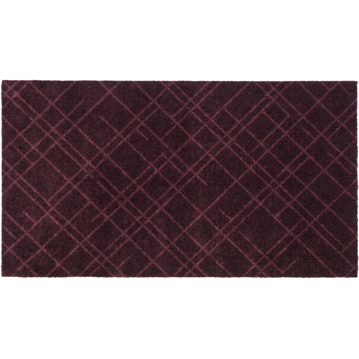 Paillasson Tica, lignes/bordeaux - 67x120