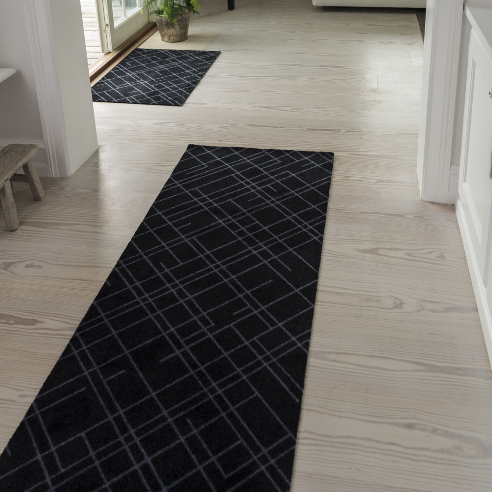 Tica dørmåtte, linjer/sort - 67x200 - Billede 3