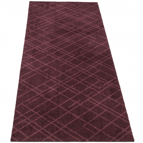 Tica Fußmatte, Linien/Burgund - 67x200