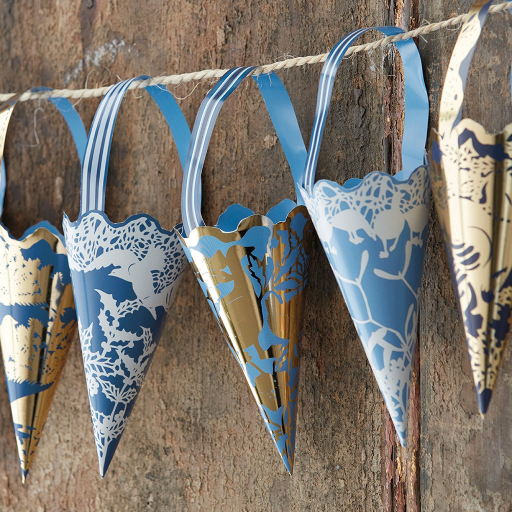 Koustrup & Co. paper cones, 8 pcs. - blue - Image 3