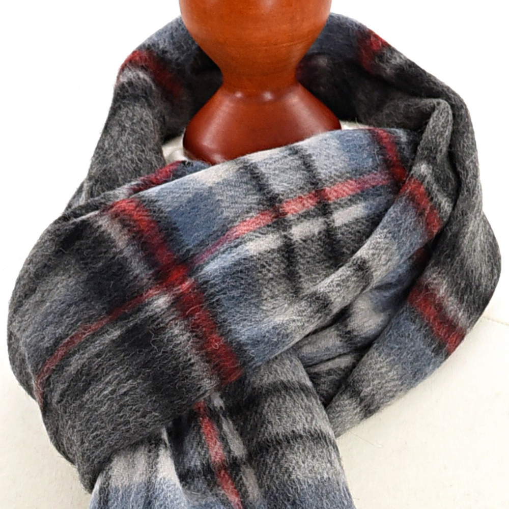Tweedmill sjaal van lamswol - Grey Stewart - Afbeelding 2