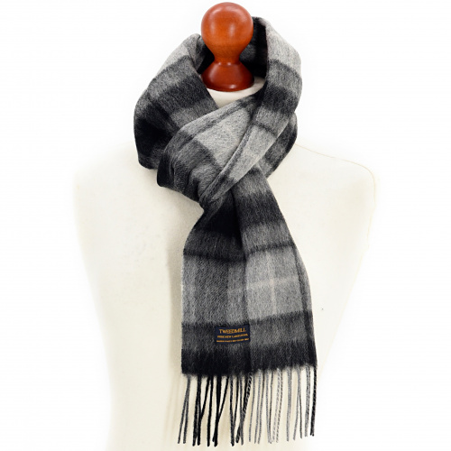 Tweedmill Schal aus Lammwolle - Grey Buchanan
