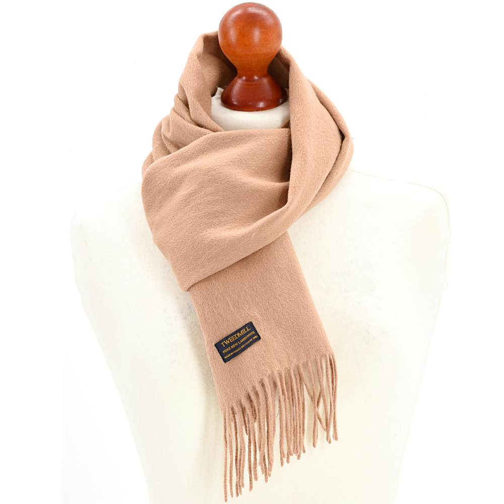 Écharpe Tweedmill en laine d’agneau - Camel