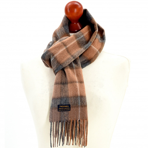 Tweedmill sjaal van lamswol - Natural Buchanan