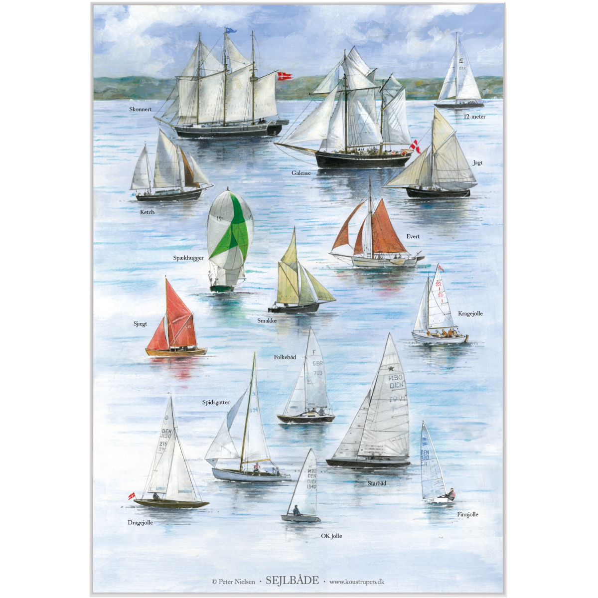 Koustrup Poster - Segelboote, A2