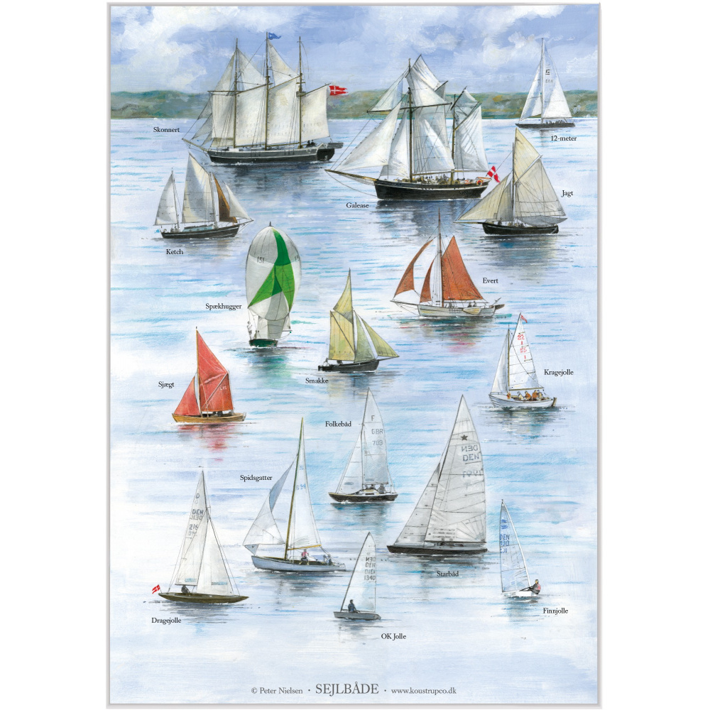 Koustrup-poster - Zeilboten, A2