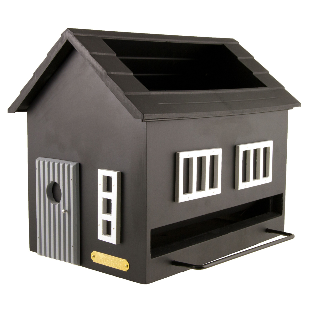 Wildlife Garden foderhus med fuglebad - sort - Billede 3