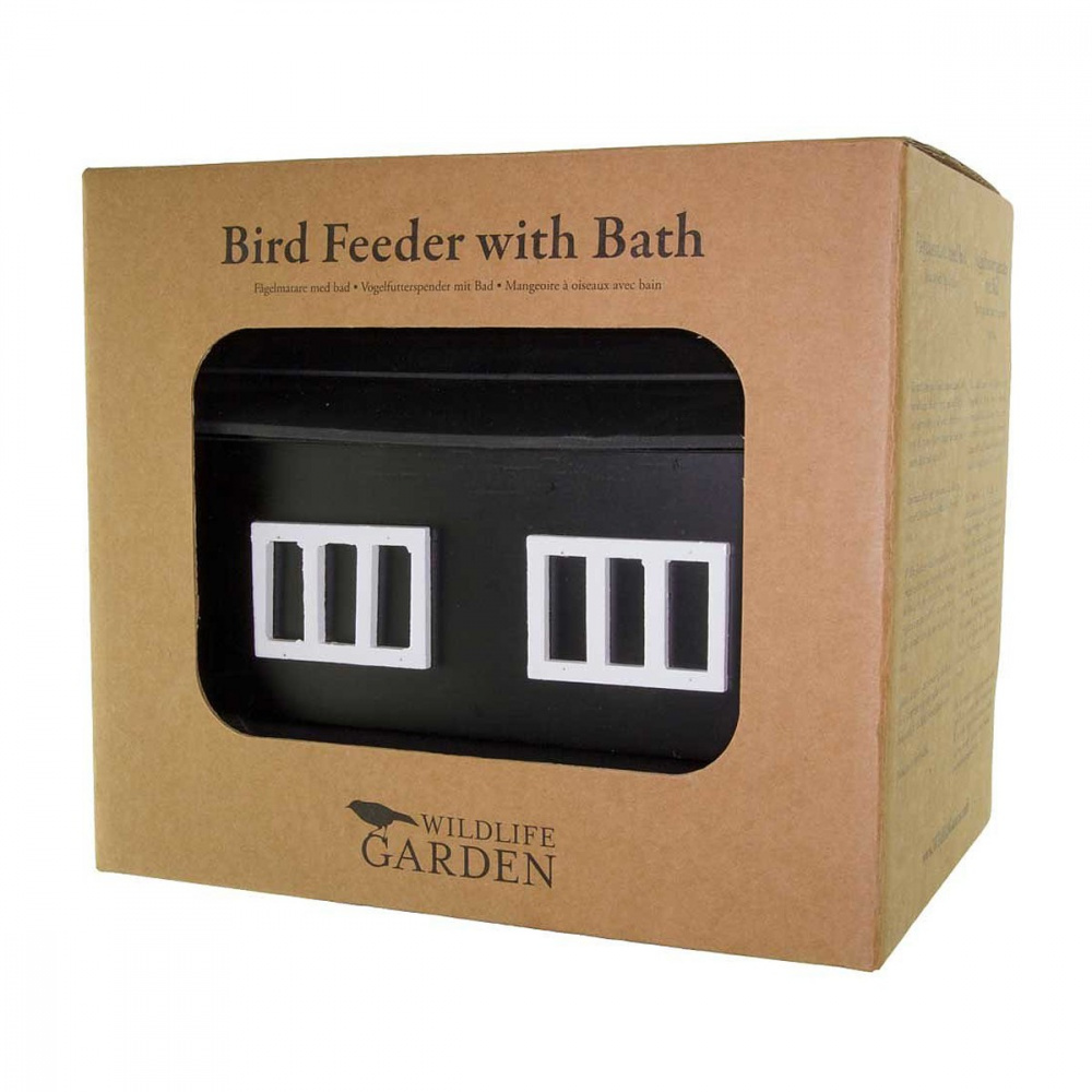Wildlife Garden Futterhaus mit Vogelbad – schwarz - Bild 5