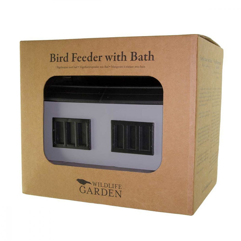 Wildlife Garden voederhuis met vogelbad - grijs - Afbeelding 6