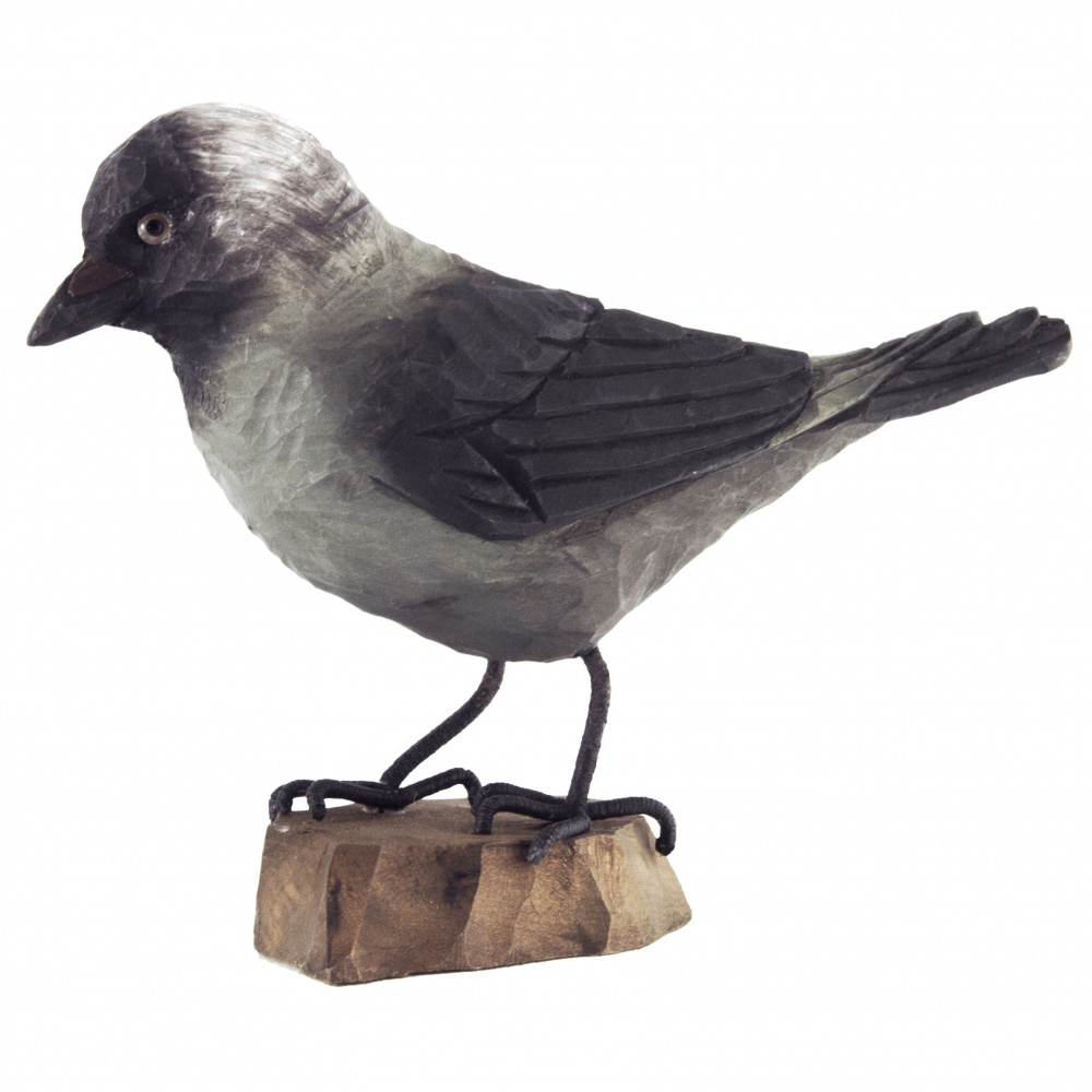 Wildlife Garden wooden bird - jackdaw - Image 2