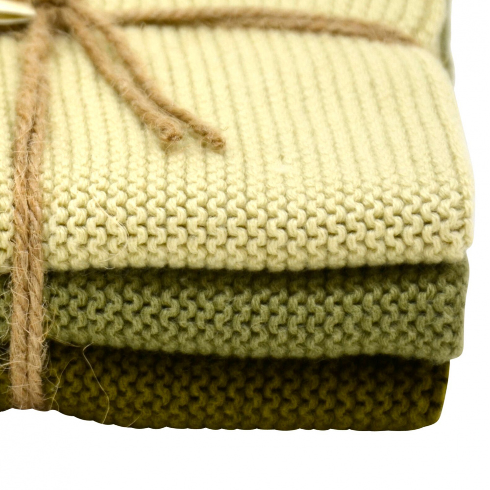 Lavettes Solwang, 3 pièces - assortiment olive - Image 2