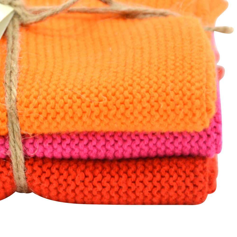 Solwang vaatdoeken, 3 st. - oranje/roze/rood - Afbeelding 2