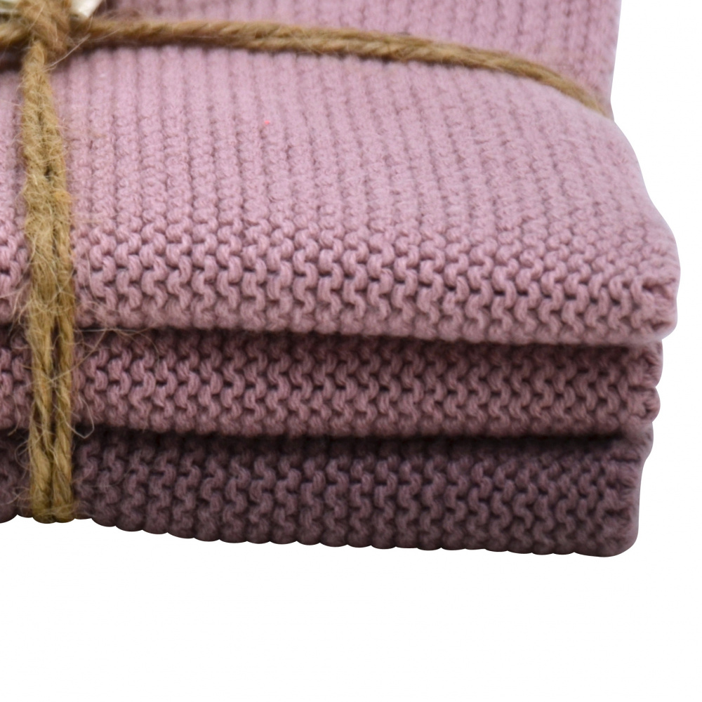 Solwang karklude, 3 stk. - støvet rosa kombi - Billede 2