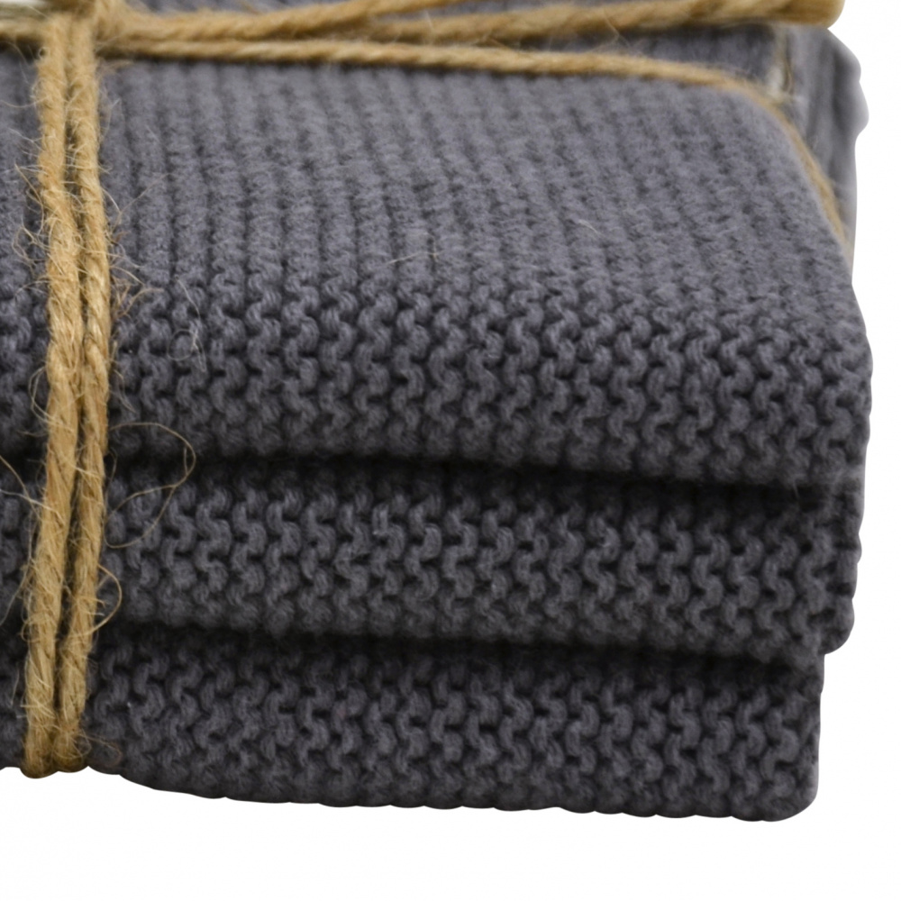 Lavettes Solwang, 3 pièces - gris acier foncé - Image 4