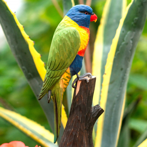 Wildlife Garden Holzvogel - Regenbogenlori