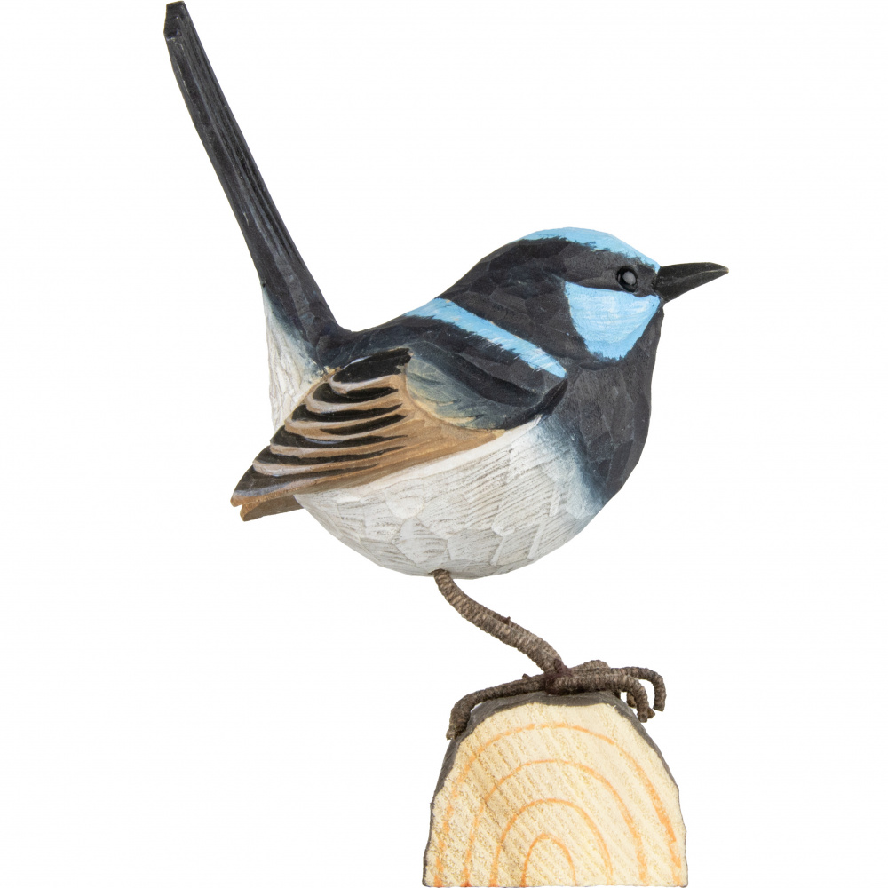 Wildlife Garden wooden bird - superb fairywren - Image 4