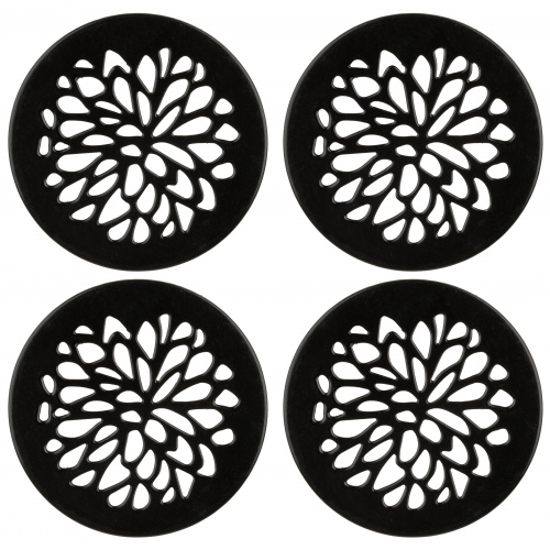 Wildlife Garden magneten voor het tafelkleed, 4 stuks - zwart