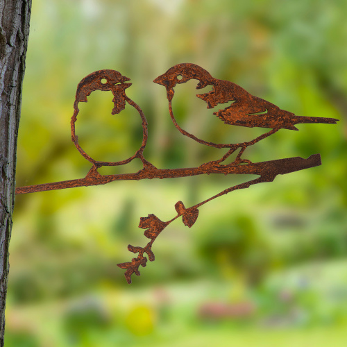 Metalbird oiseau en acier corten - moineaux