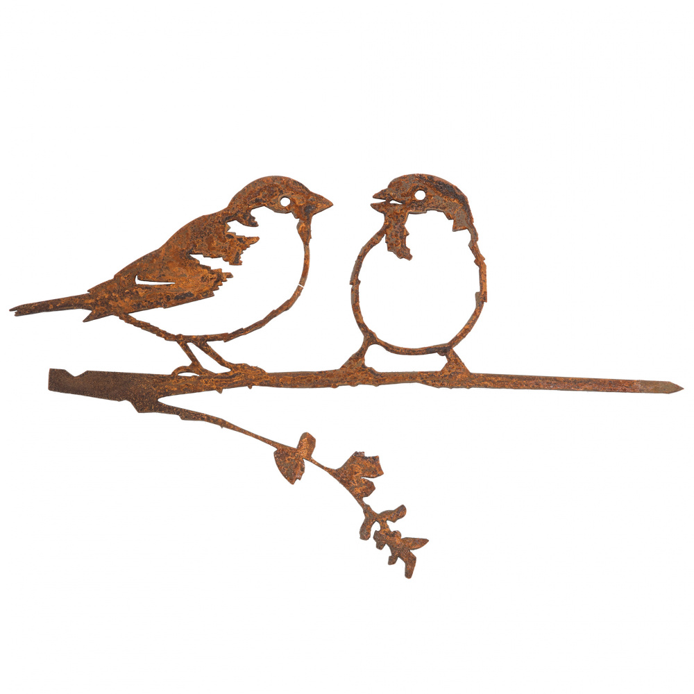 Metalbird vogel van cortenstaal - huismussen - Afbeelding 2