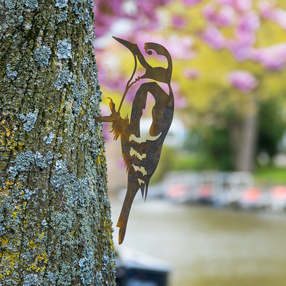 Metalbird Vogel aus Cortenstahl – Buntspecht - Bild 2