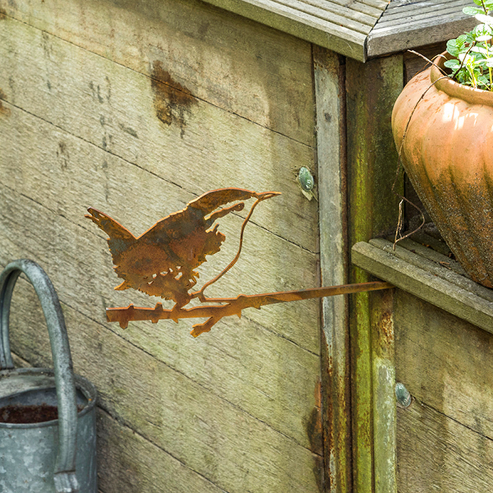 Metalbird bird in corten steel - wren - Image 4