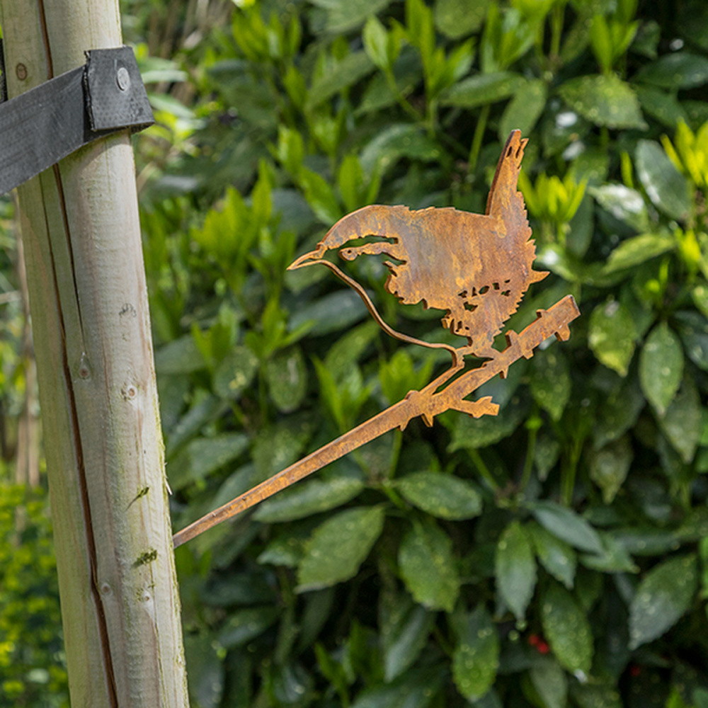 Metalbird bird in corten steel - wren - Image 2