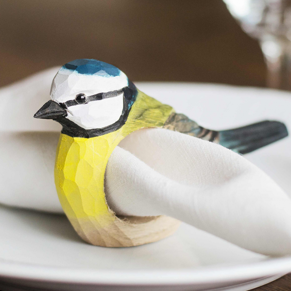 Wildlife Garden napkin ring - blue tit