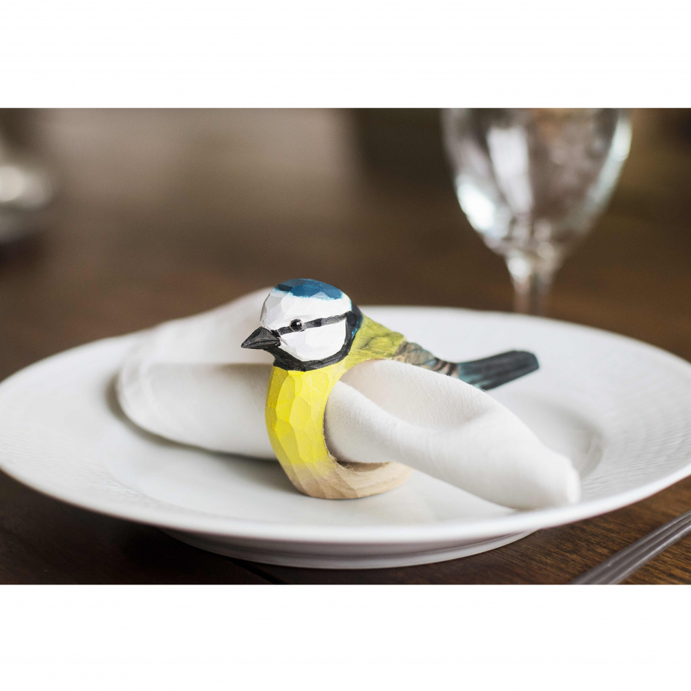 Wildlife Garden napkin ring - blue tit - Image 2