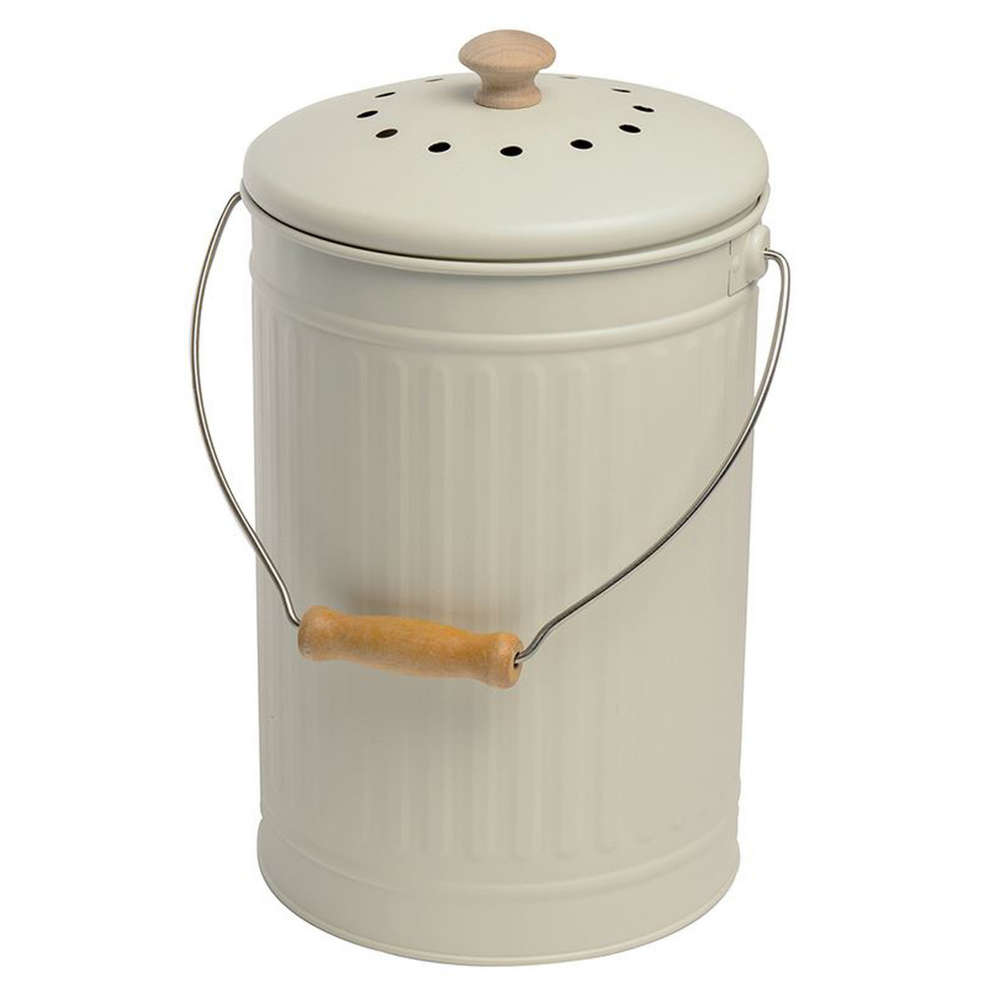 Eddingtons compost bin with charcoal filter - 7 L, beige - Image 2
