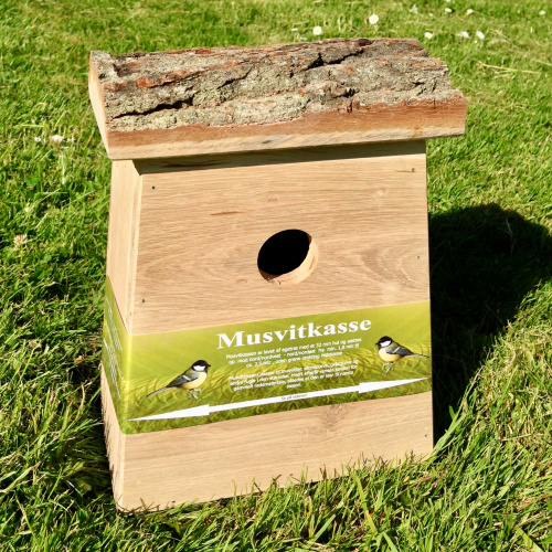 Weiße Box der Hercules -Maus mit Rindendach