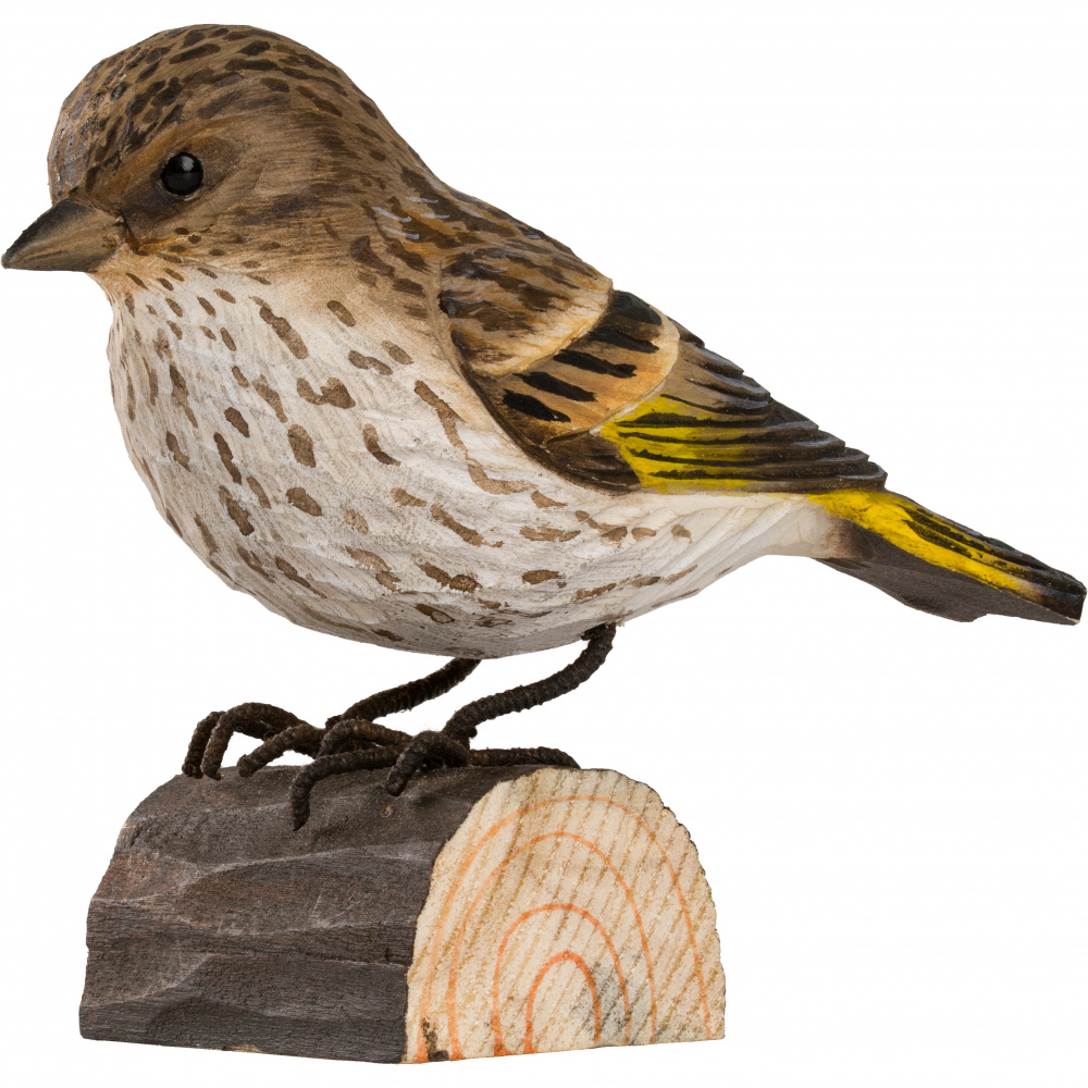 Oiseau en bois Wildlife Garden - tarin des aulnes - Image 5