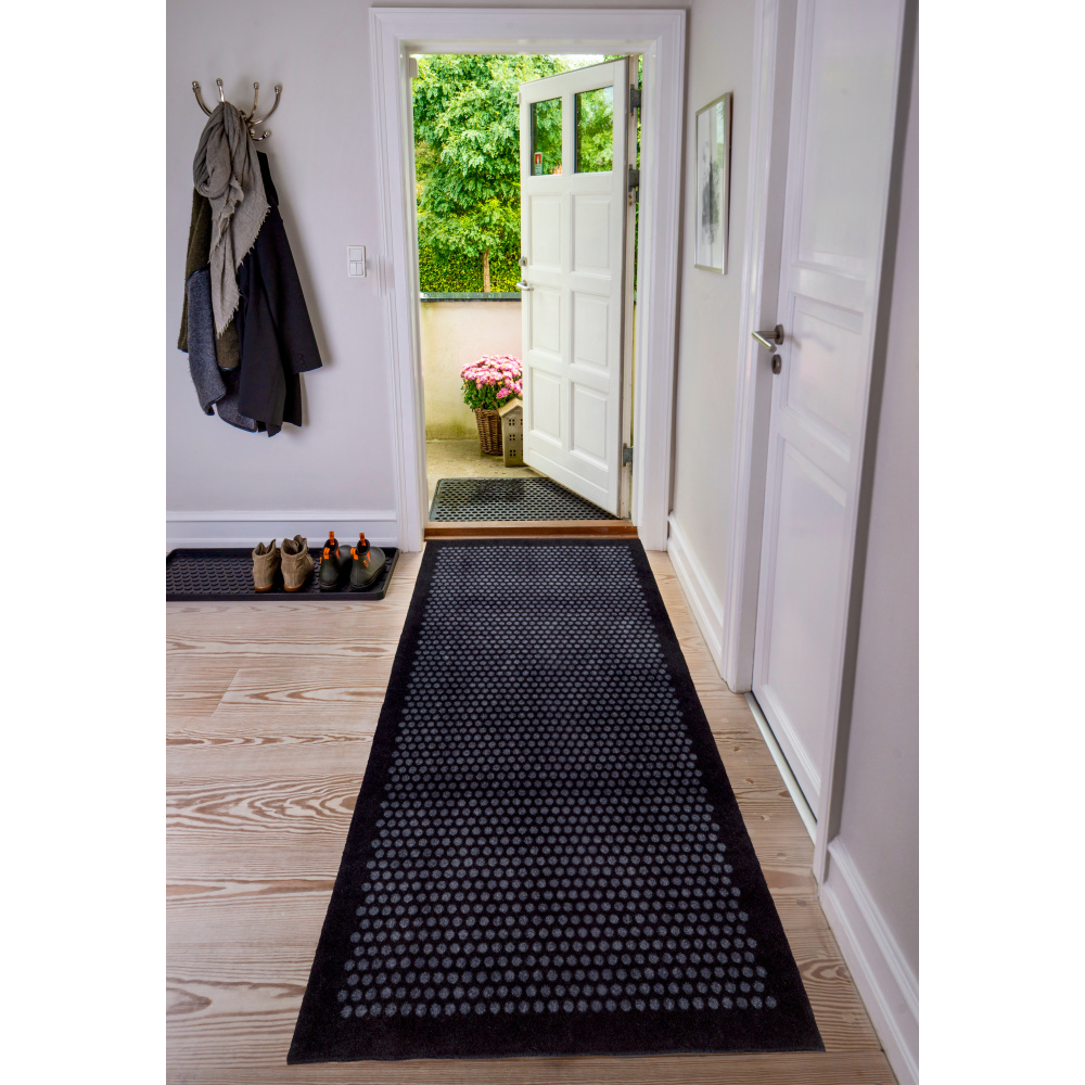 Tica door mat, dots/black - 90x200 - Image 3