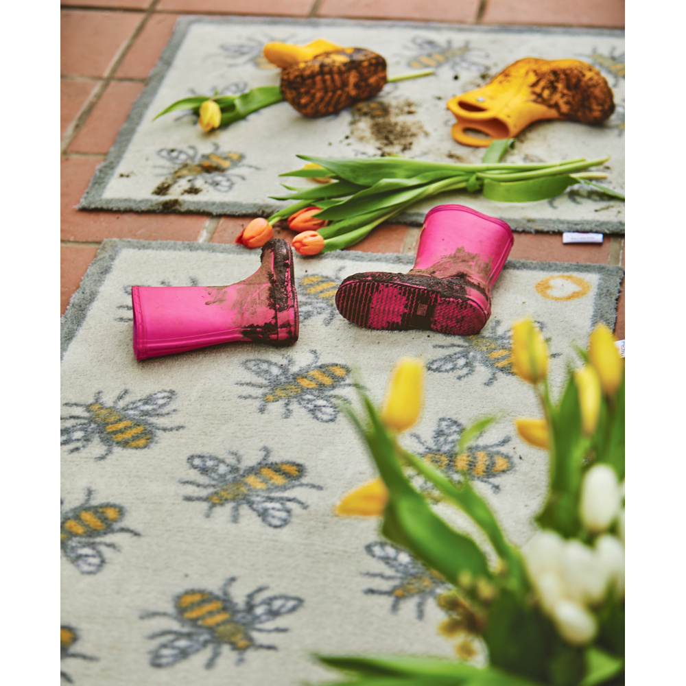 Hug Rug eco-deurmat, 65x85 - Bijen - Afbeelding 3
