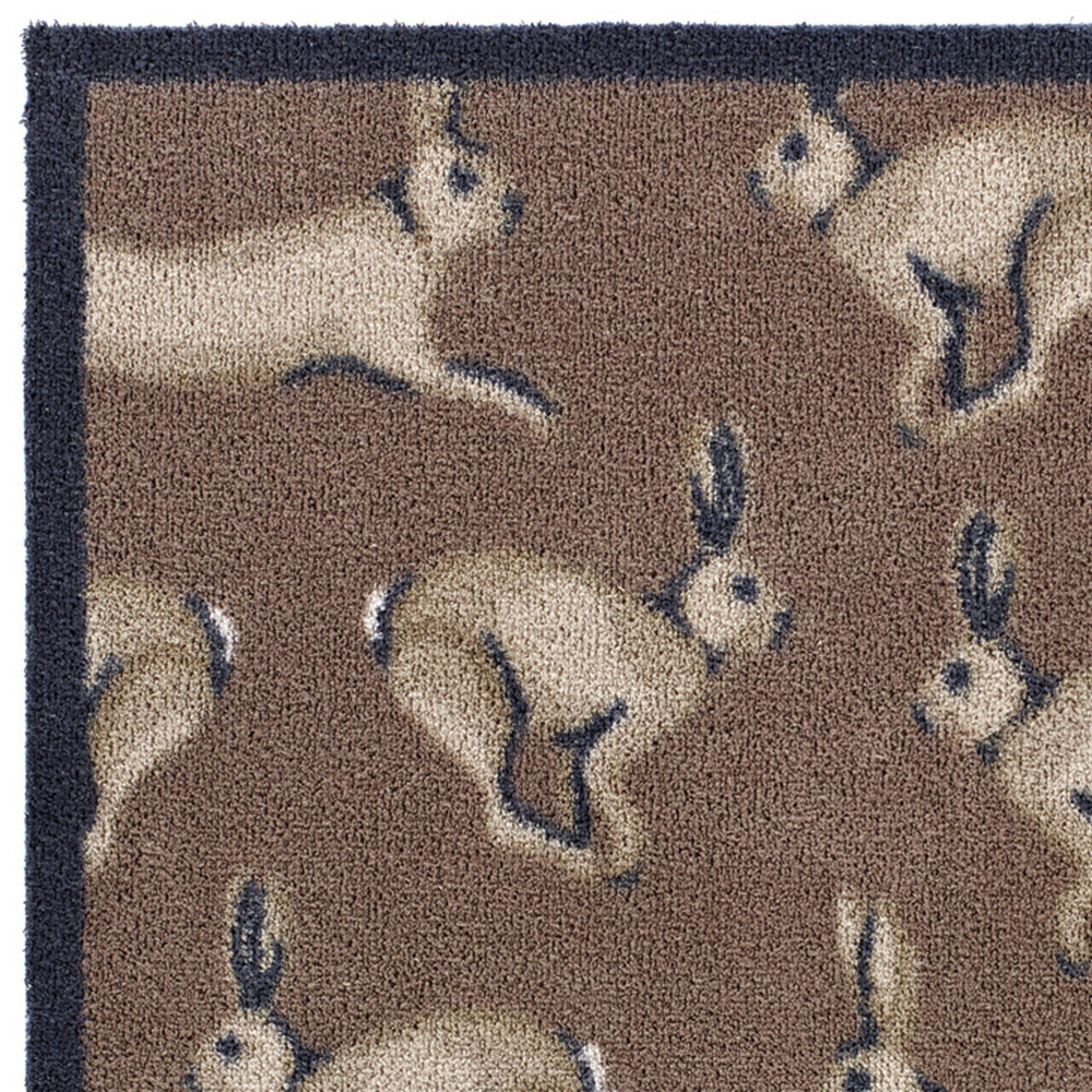 Hug Rug øko dørmåtte, 65x85 - Harer - Billede 2