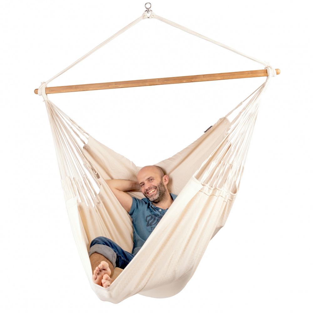 La Siesta fauteuil suspendu, king-size, bio - Latte - Image 3
