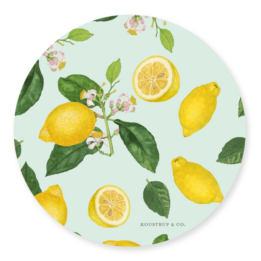 Koustrup & Co. glass coasters - lemons - Image 3