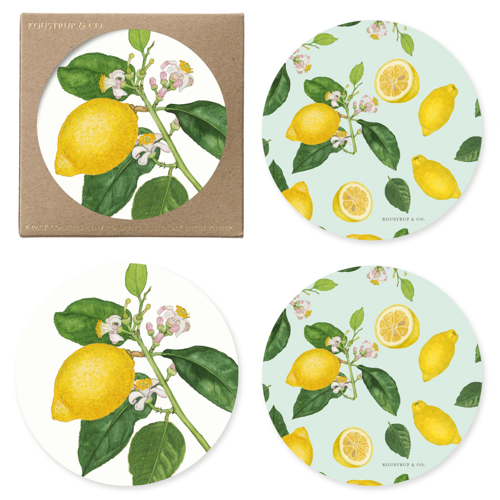 Koustrup & Co. glass coasters - lemons